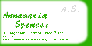 annamaria szemesi business card